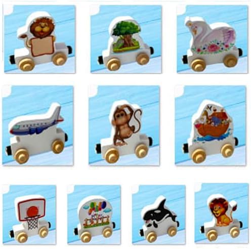 KIDZCO Wooden Character Train Puzzle with Magnets