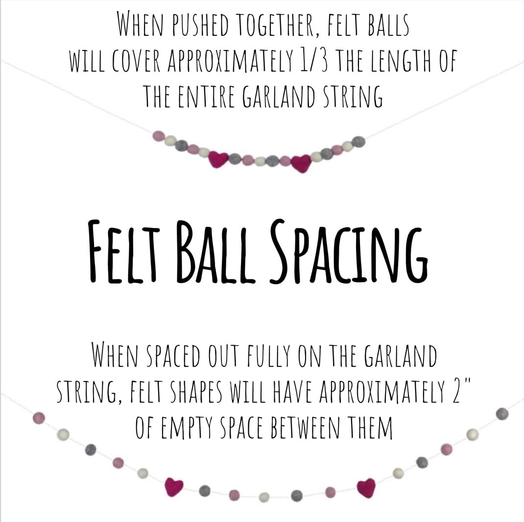 Fourth of July Garland with Felt Balls and Stars
