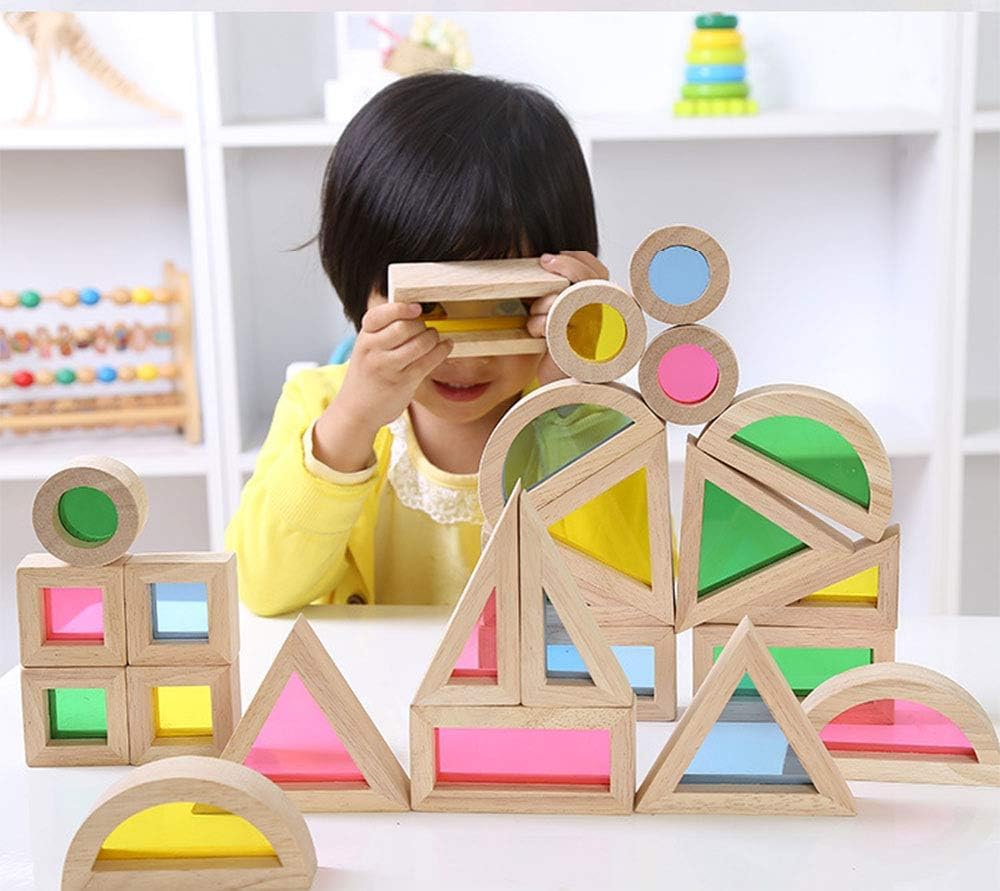 Agirlgle Rainbow Stacking Blocks Set 24 Pcs