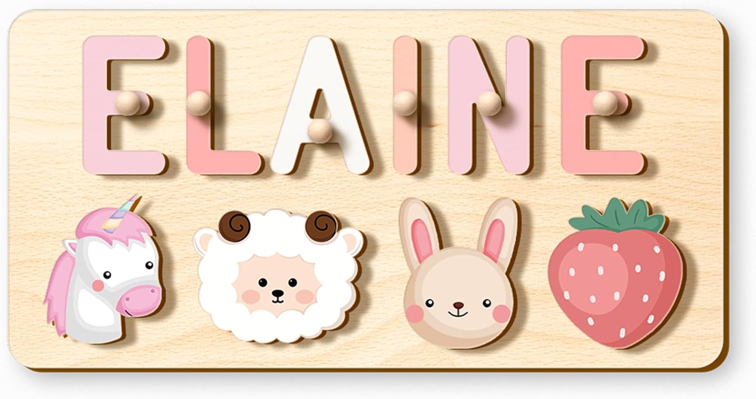 Personalized Name Puzzle for Toddlers 1-3 Years