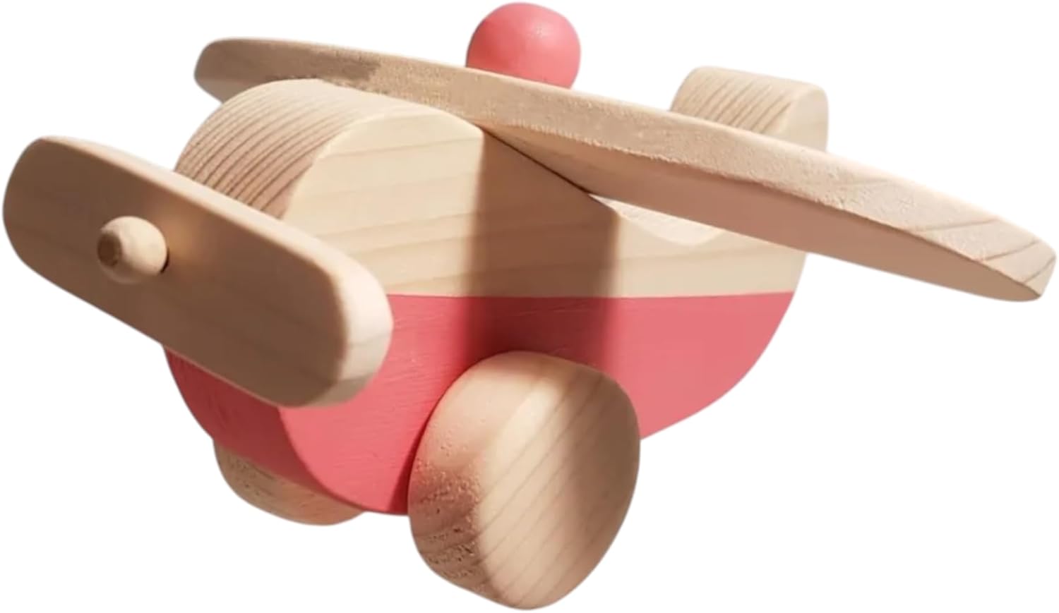 Wooden Airplane Toy for Toddlers Safe and Handmade