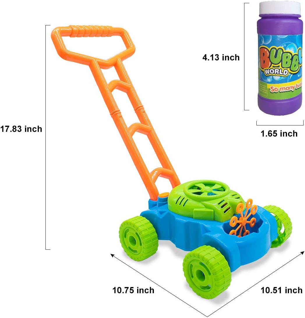 Lydaz Bubble Lawn Mower for Toddlers 1-3 Years