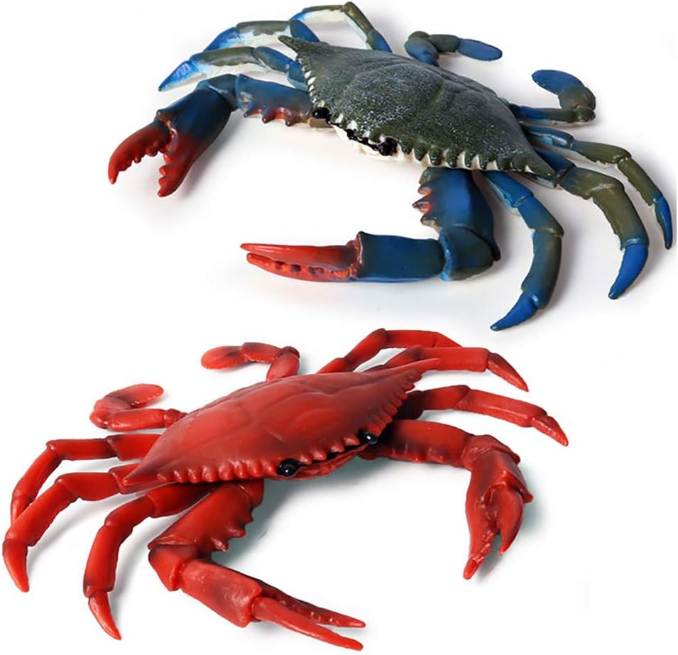 DOYIFUN Realistic Crab Figurine Set 2 Pcs Sea Creature Model Toys