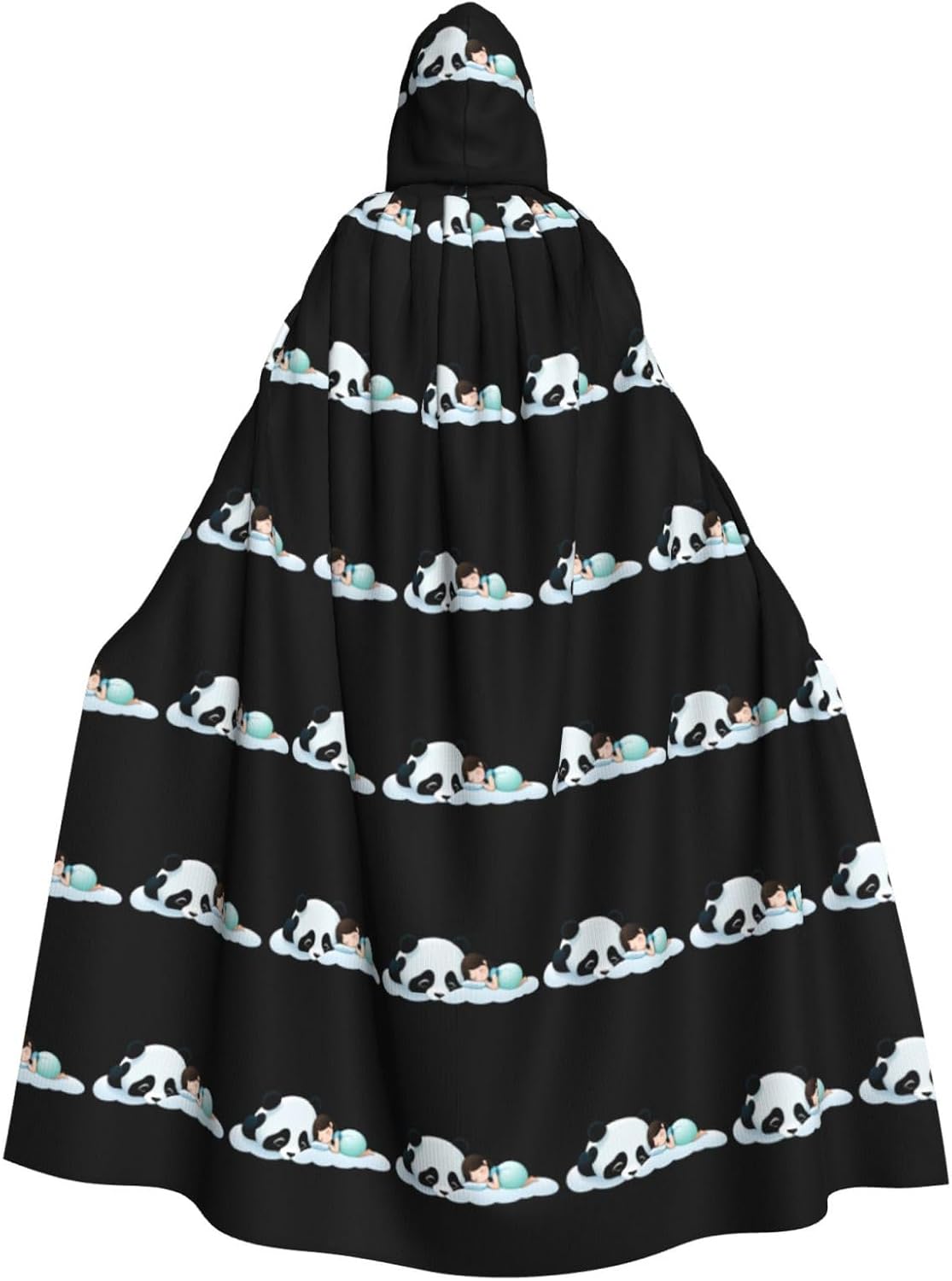Little Girl Panda Hooded Cloak for Halloween Costume