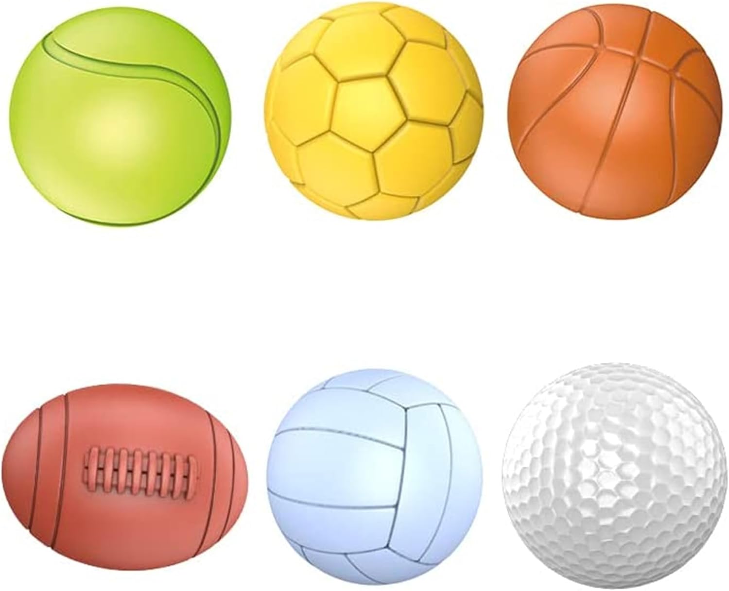 ROHSCE Baby Sensory Balls 6 in 1 Soft Rubber Toy Set