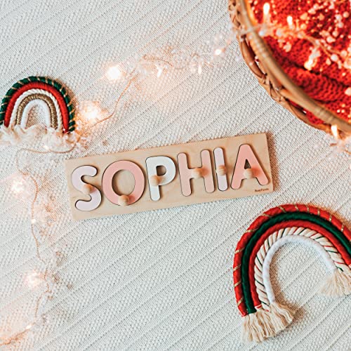 Personalized Name Puzzle with Butterfly and Rainbow