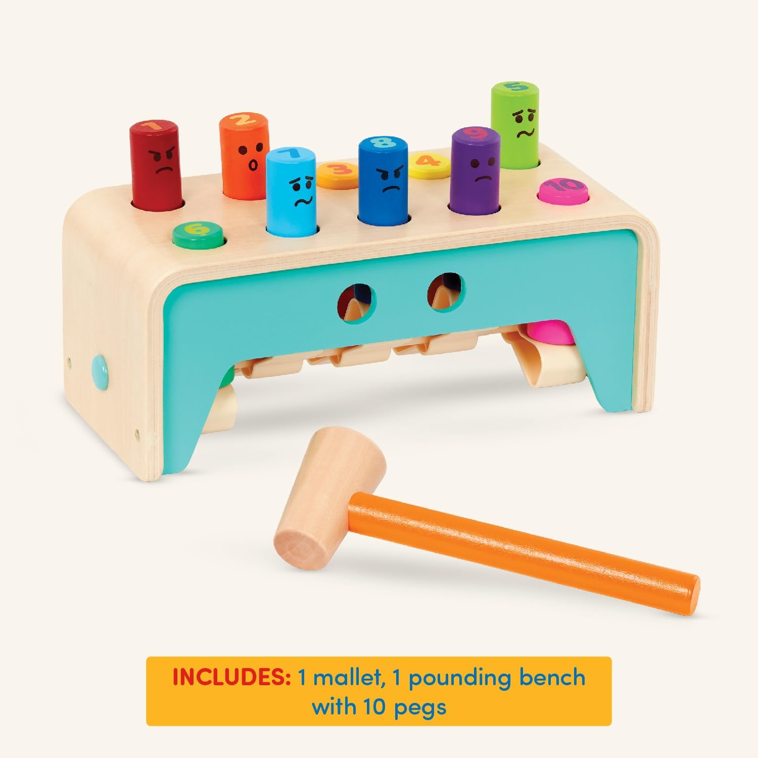 Battat Wooden Hammer Toy for Toddlers 1 Year 1