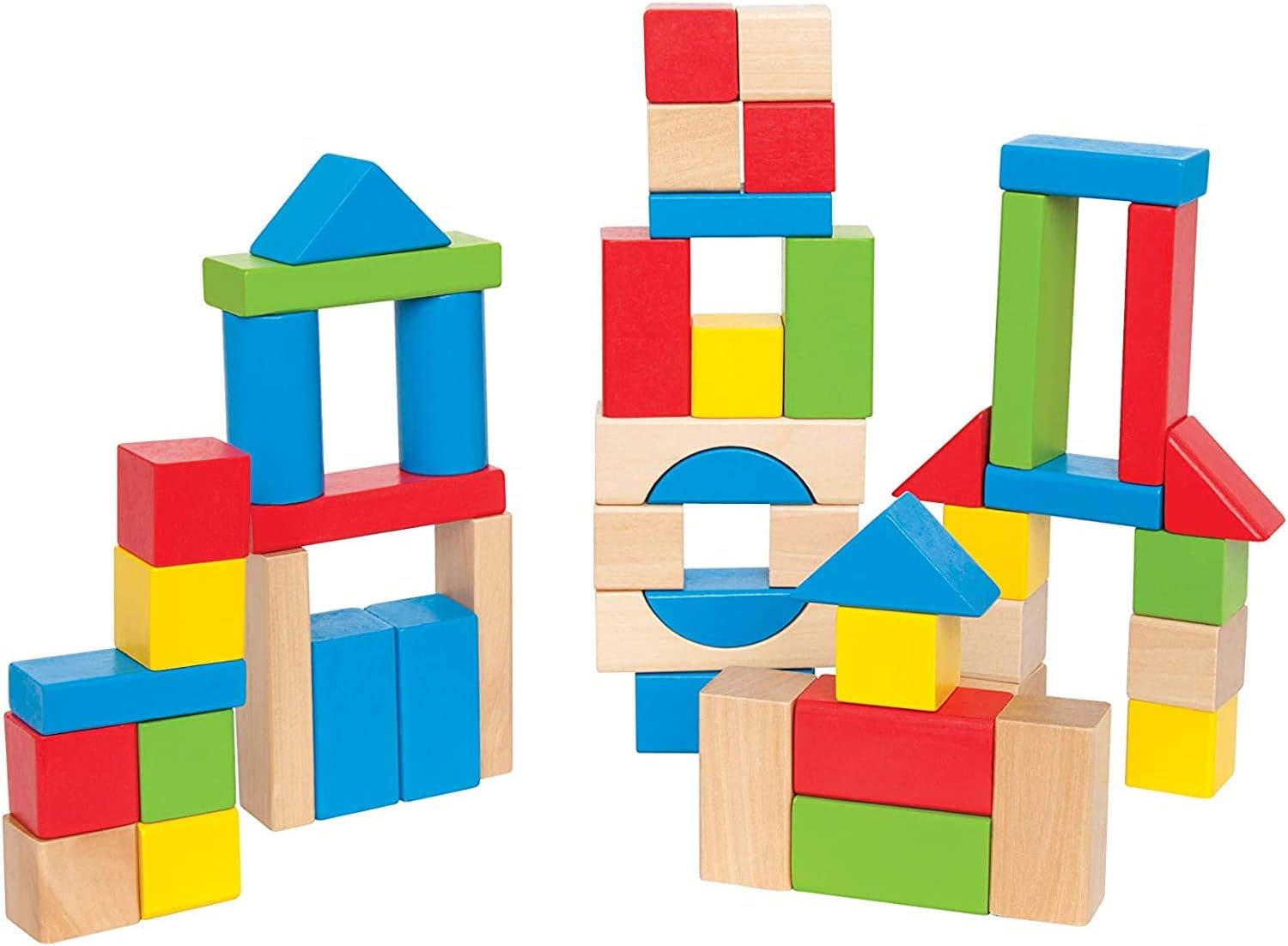 Hape Maple Wood Stacking Blocks Educational Toy Set for Toddlers