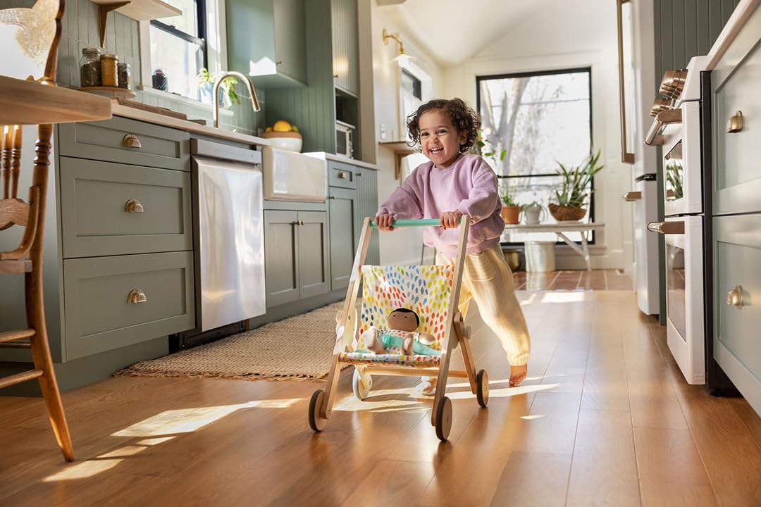 LOVEVERY Buddy Stroller - Wooden Toy for Pretend Play