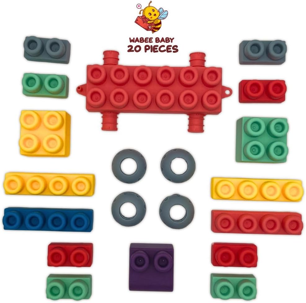 WaBee Baby Large Soft Building Blocks 20-Piece for Toddlers
