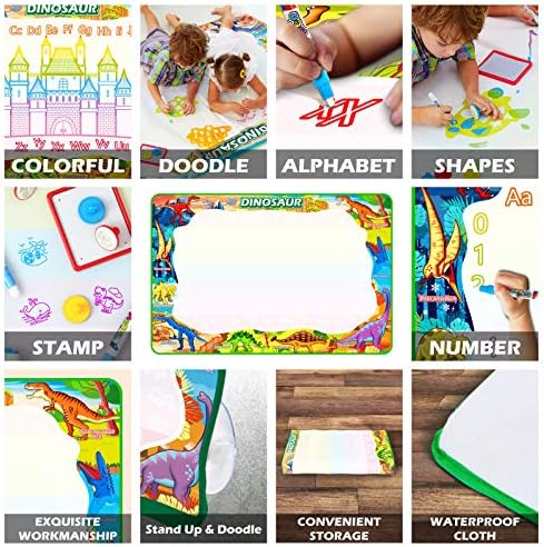 Jasonwell Dinosaur Water Doodle Mat 60x40 Inches