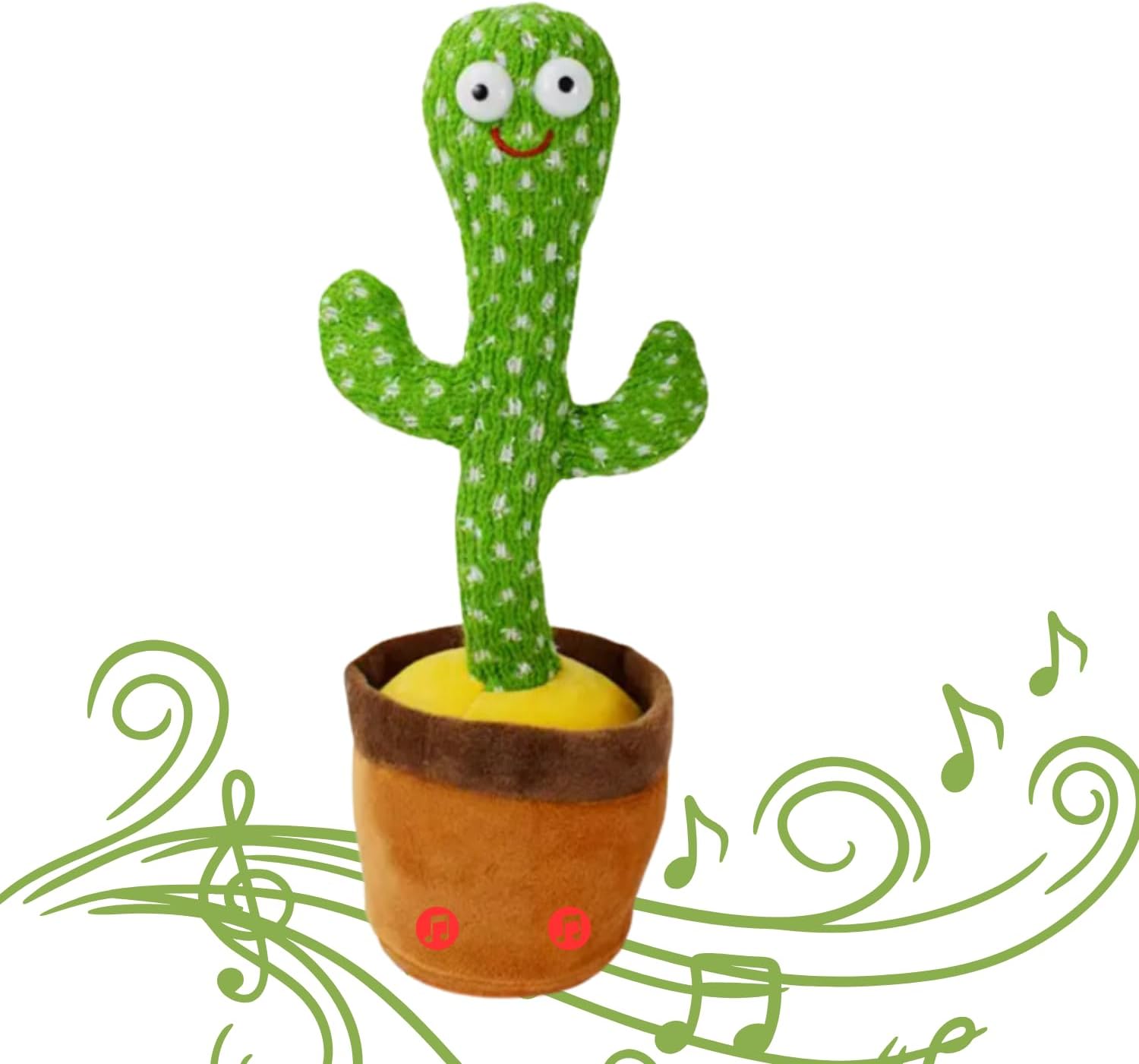 MOTTOYS Dancing Talking Cactus - 12 Inch Interactive Plush Toy