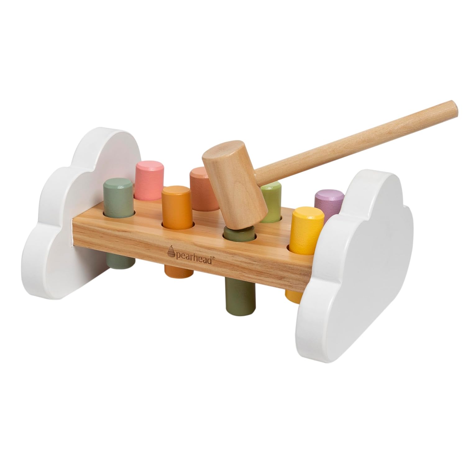Pearhead Montessori Hammer Bench Toy for Ages 1