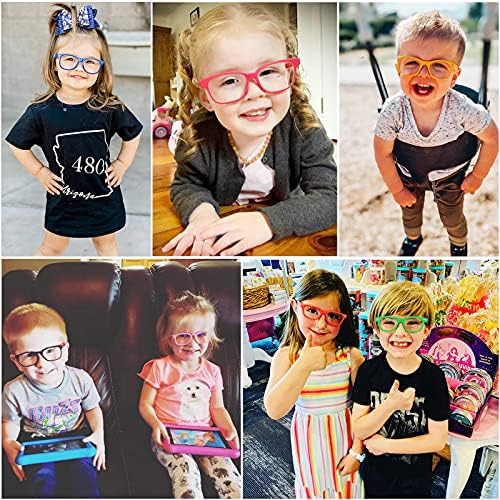 SUNOVELTIES 12 Pack Kids No Lens Neon Glasses