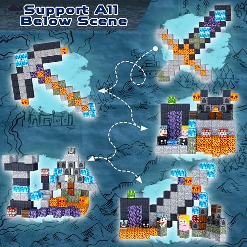 Magnetic Blocks - 100PCS Dark Mechanical Guardian Castle Building Set