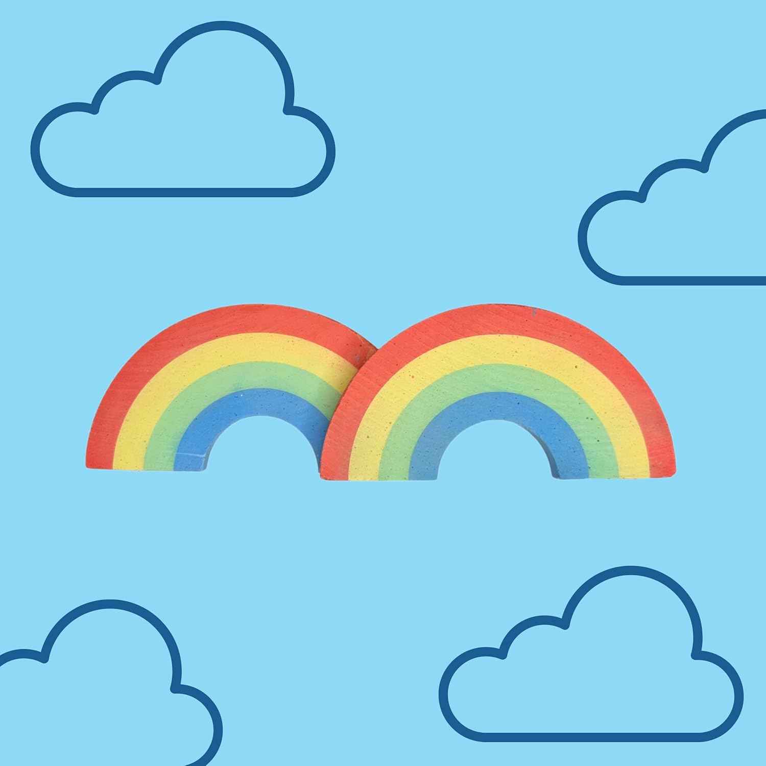 TwEE Wee Double Rainbow Sidewalk Chalk Set