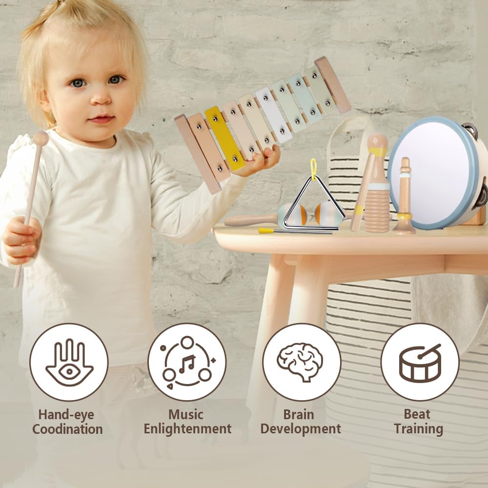 Aliex Baby Musical Instruments Montessori Wooden Set