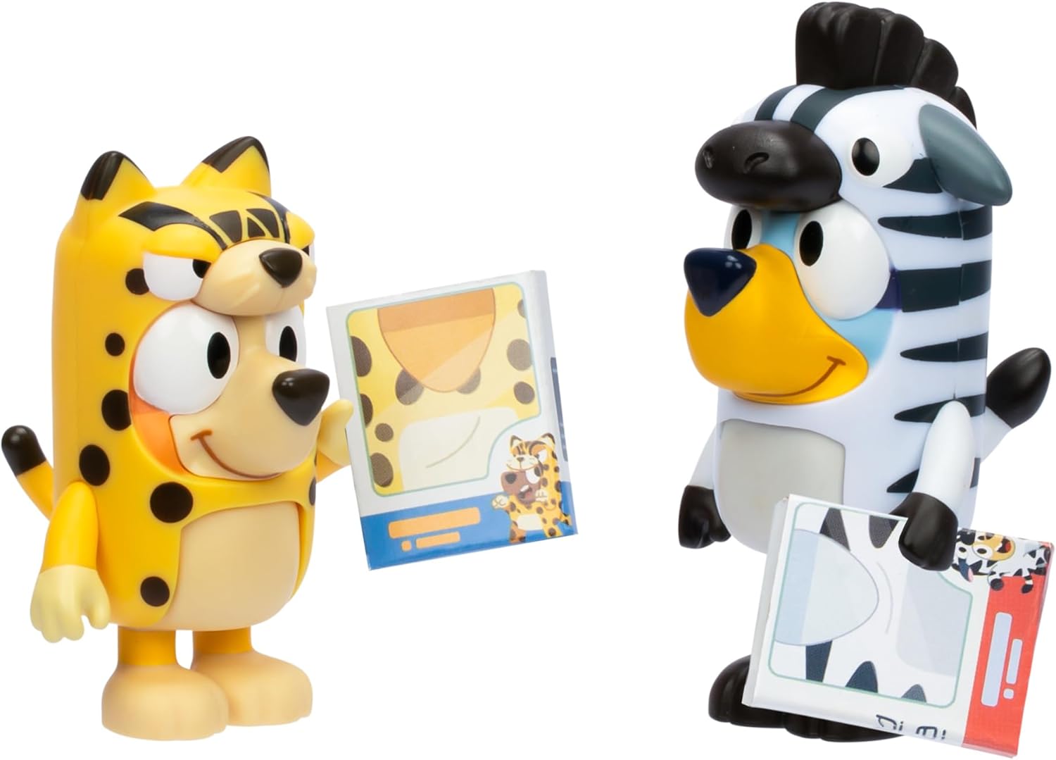 Bluey Figure 2-Pack - Zebra Cheetah Onesies