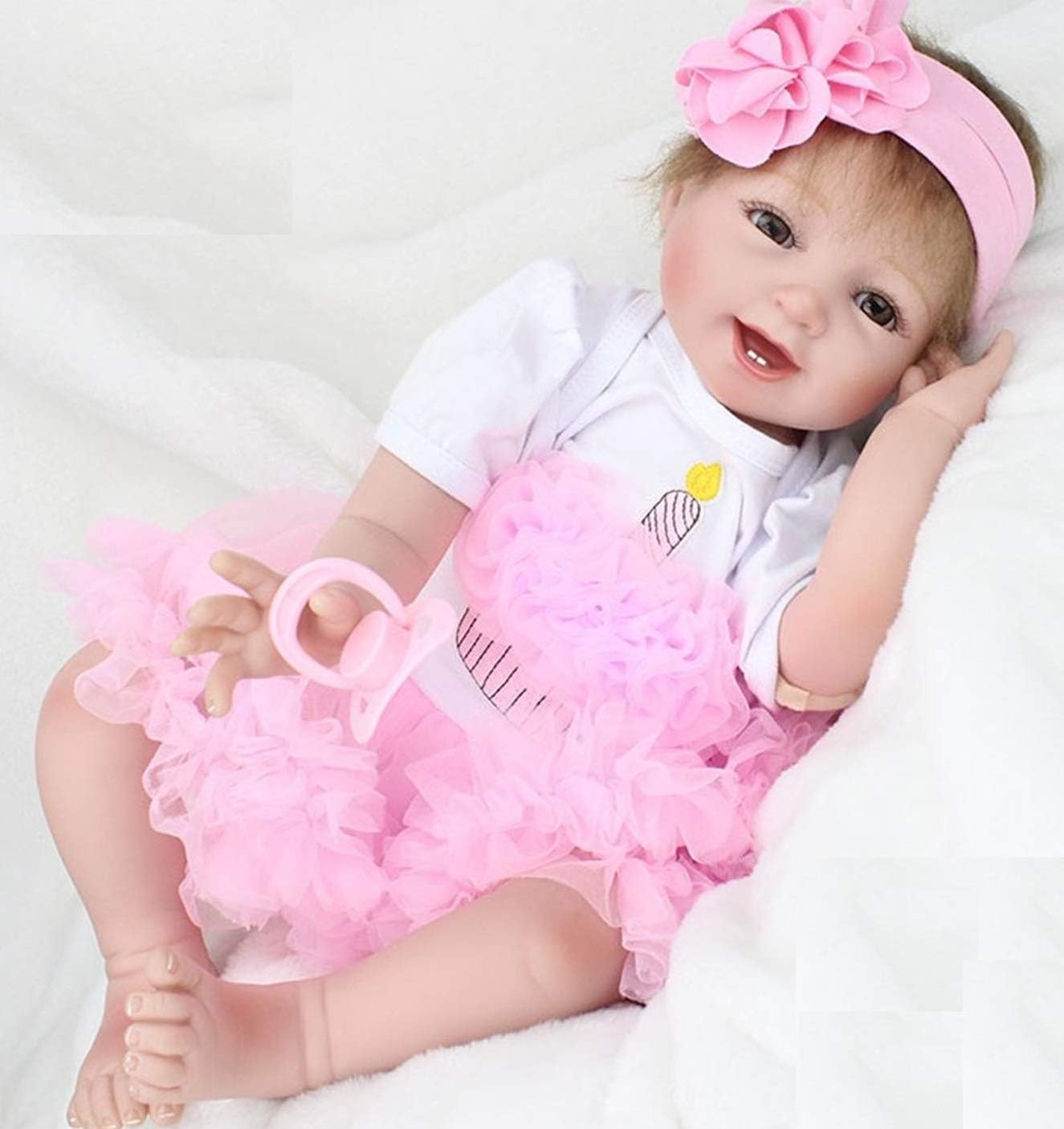 TUTU Pink Crown Reborn Baby Doll Clothes 2 Pieces