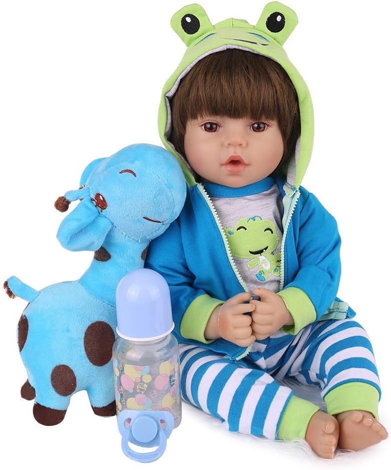 CHAREX Reborn Baby Boy 18 Inch Lifelike Cuddle Doll