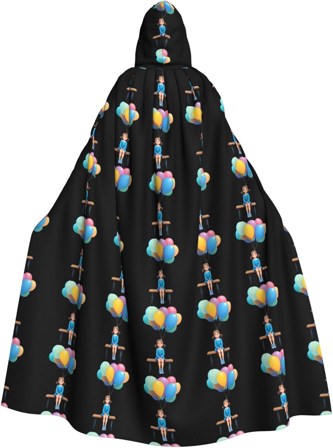 MJHKXLJ Little Girl Balloon Bench Hooded Cloak