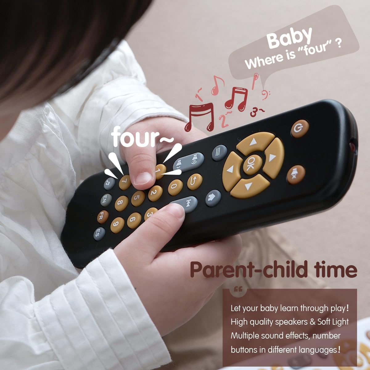 Nueplay Baby TV Remote Control Toy with Light Sound