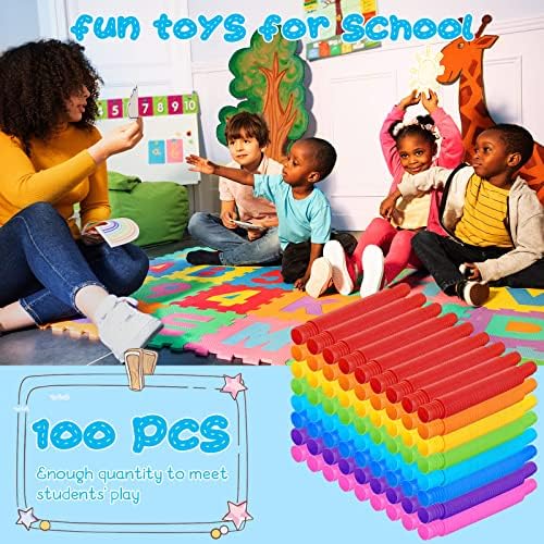 Civaner 100 Piece Fidget Tube Sensory Toy Pack