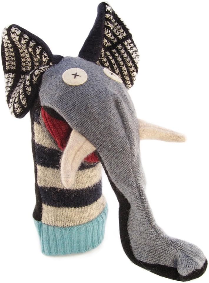 Cate Levi Hand Puppet Elephant - Reclaimed Wool