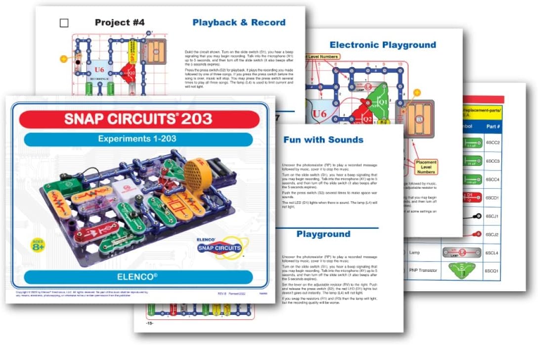 Snap Circuits 203 Electronics Kit 200 STEM Projects