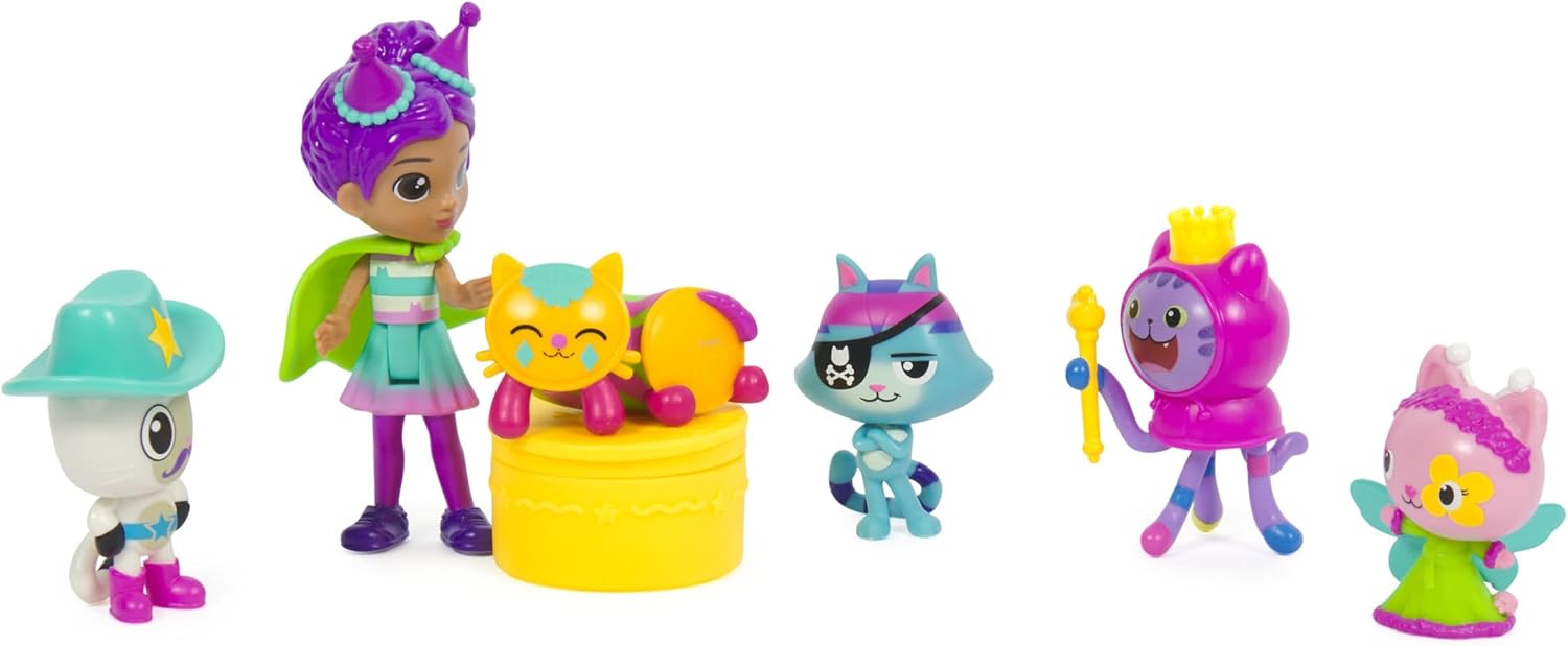 Gabbys Dollhouse Celebration Figures 5-Pack with Surprise Toys