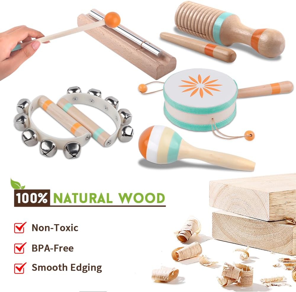 Aliex 8 in 1 Montessori Musical Toy for Toddlers 1-3
