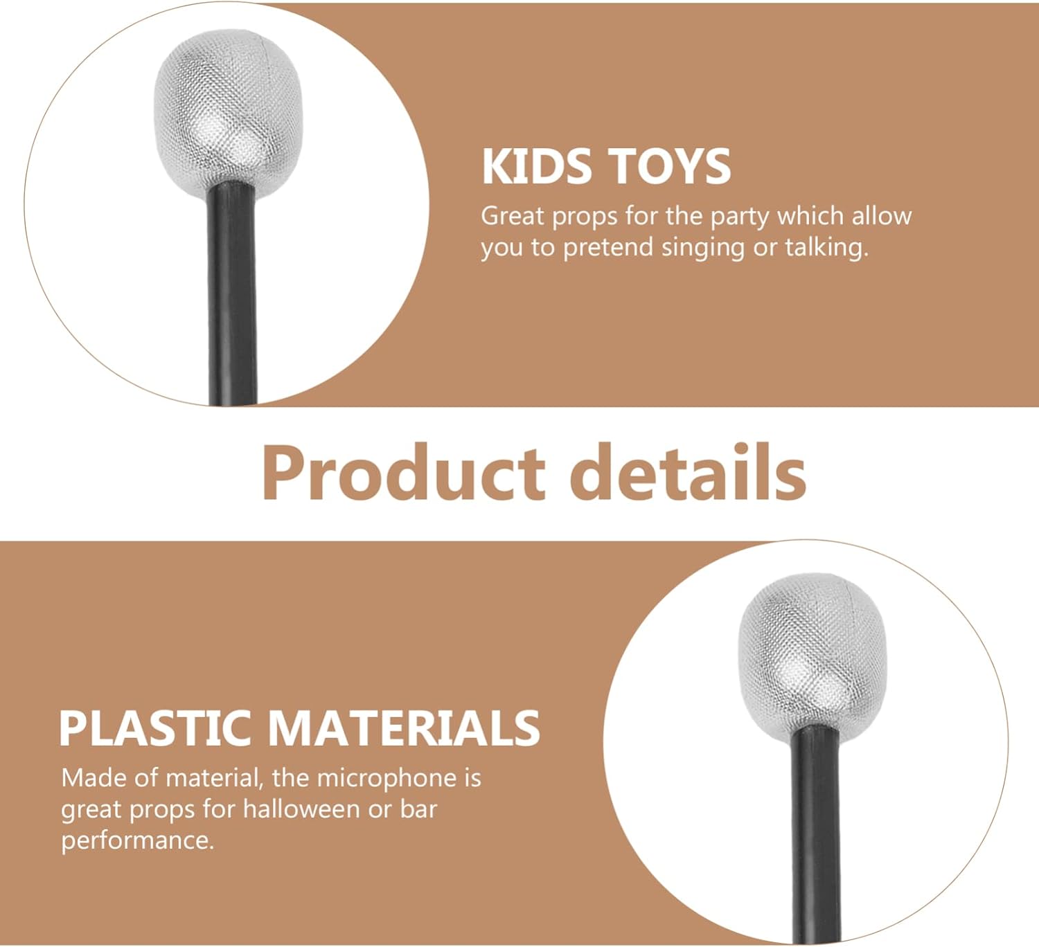 Jarbins 6 Pcs Glitter Microphone Party Favor
