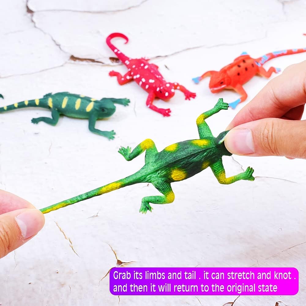 10PCS Color Changing Lizard Figurines for Kids