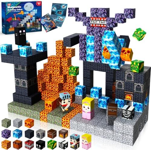 Magnetic Blocks - 100PCS Dark Mechanical Guardian Castle Building Set