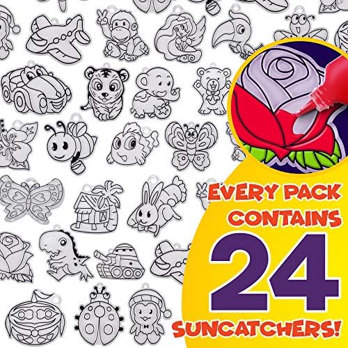 Creative Kids Window Paint Art Kit - 24 Suncatchers Set