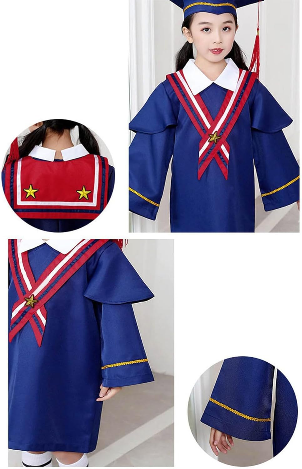 Kids Graduation Cap and Gown Set with Tassel for Unisex 2025