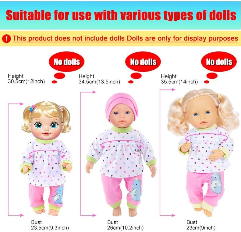 iBayda 10 Sets Baby Doll Clothes Accessories