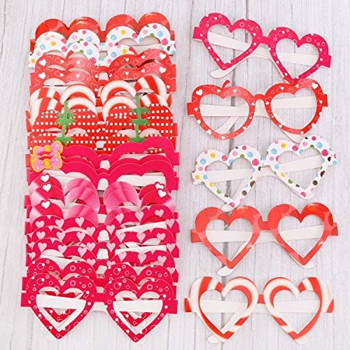 HOWAF Heart Shaped Party Glasses for Kids 27 Pack