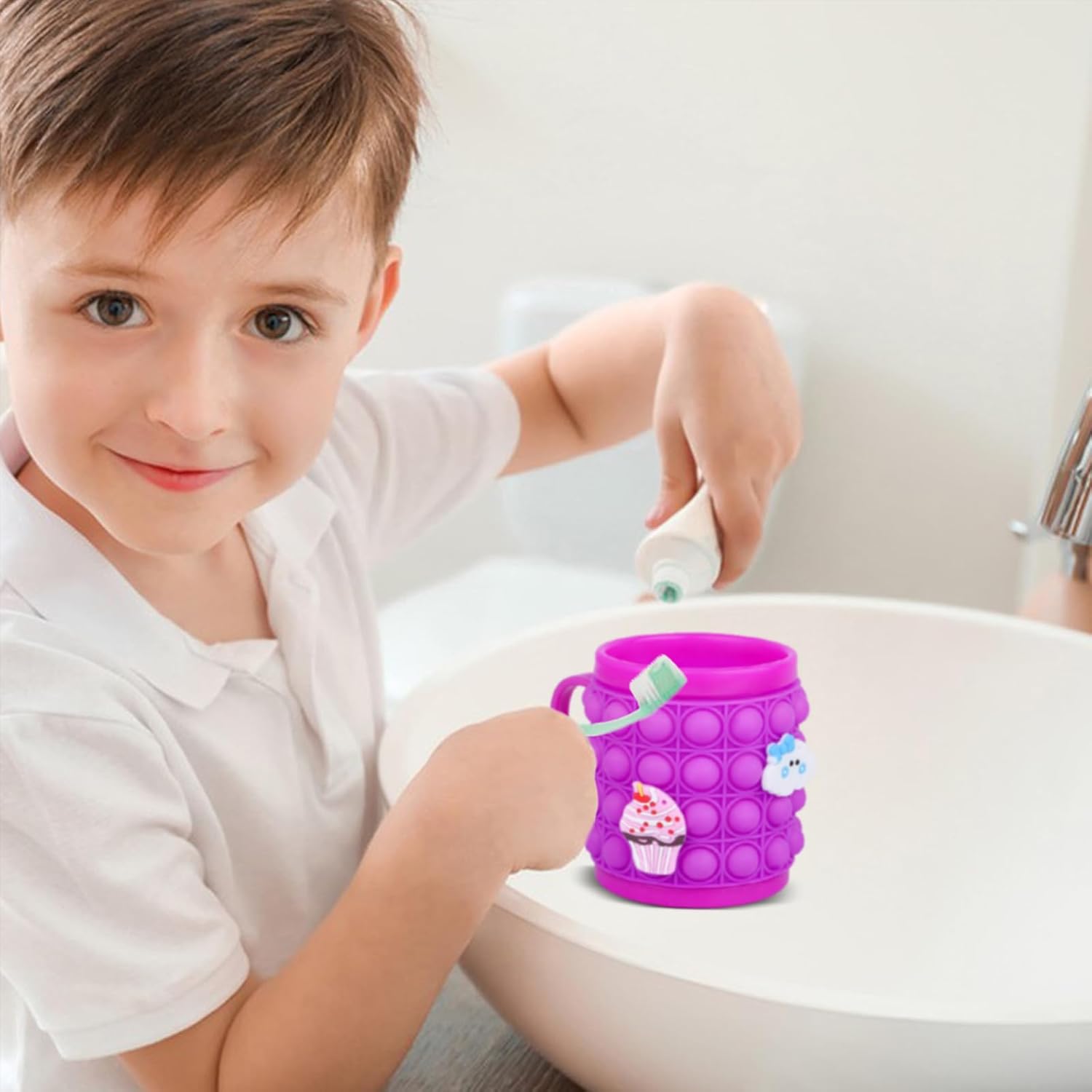 Alomois Cartoon Mugs for Kids - One Piece Purple 1