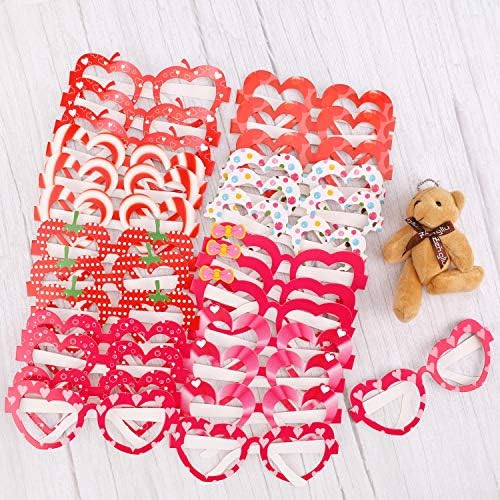 HOWAF Heart Shaped Party Glasses for Kids 27 Pack