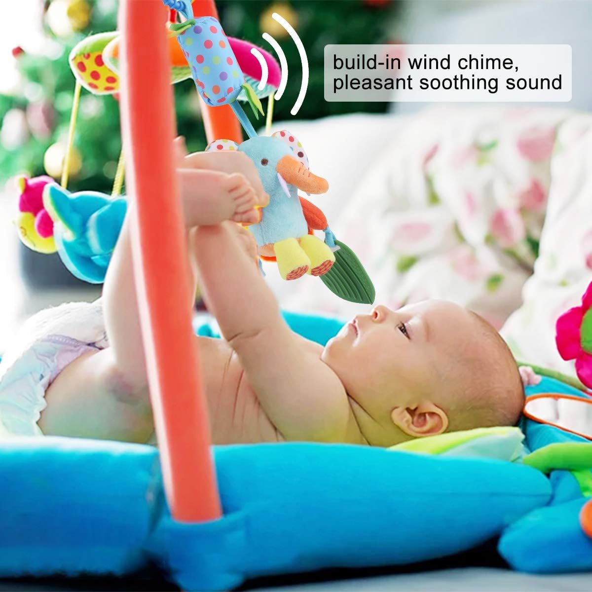 HAHA Baby Soft Crinkle Squeaky Sensory Toy for Newborns