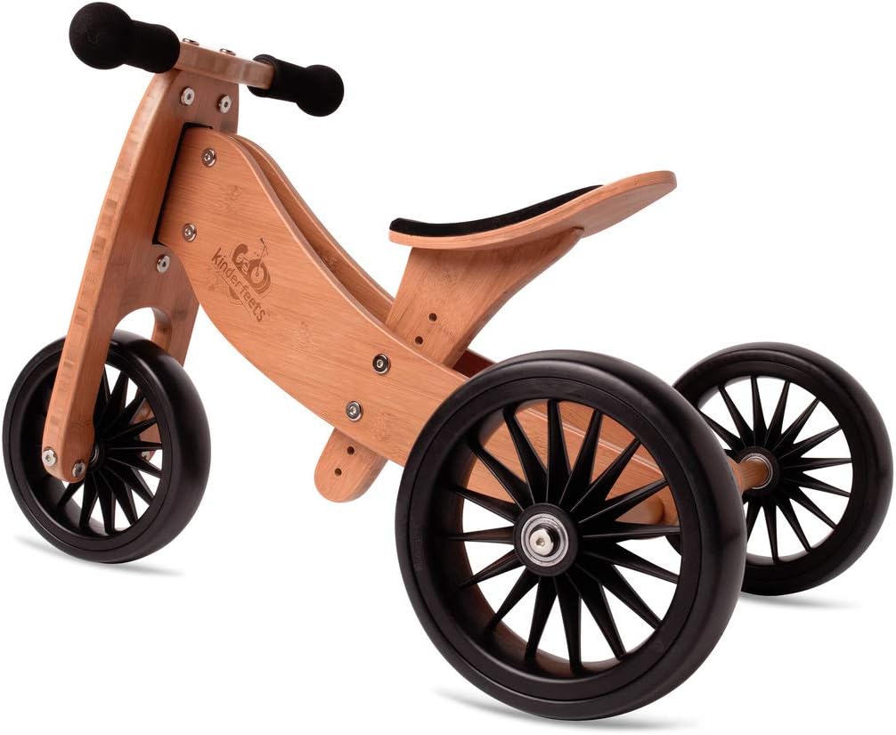 Kinderfeets Tiny Tot Plus Balance Bike for Kids 18M Bamboo