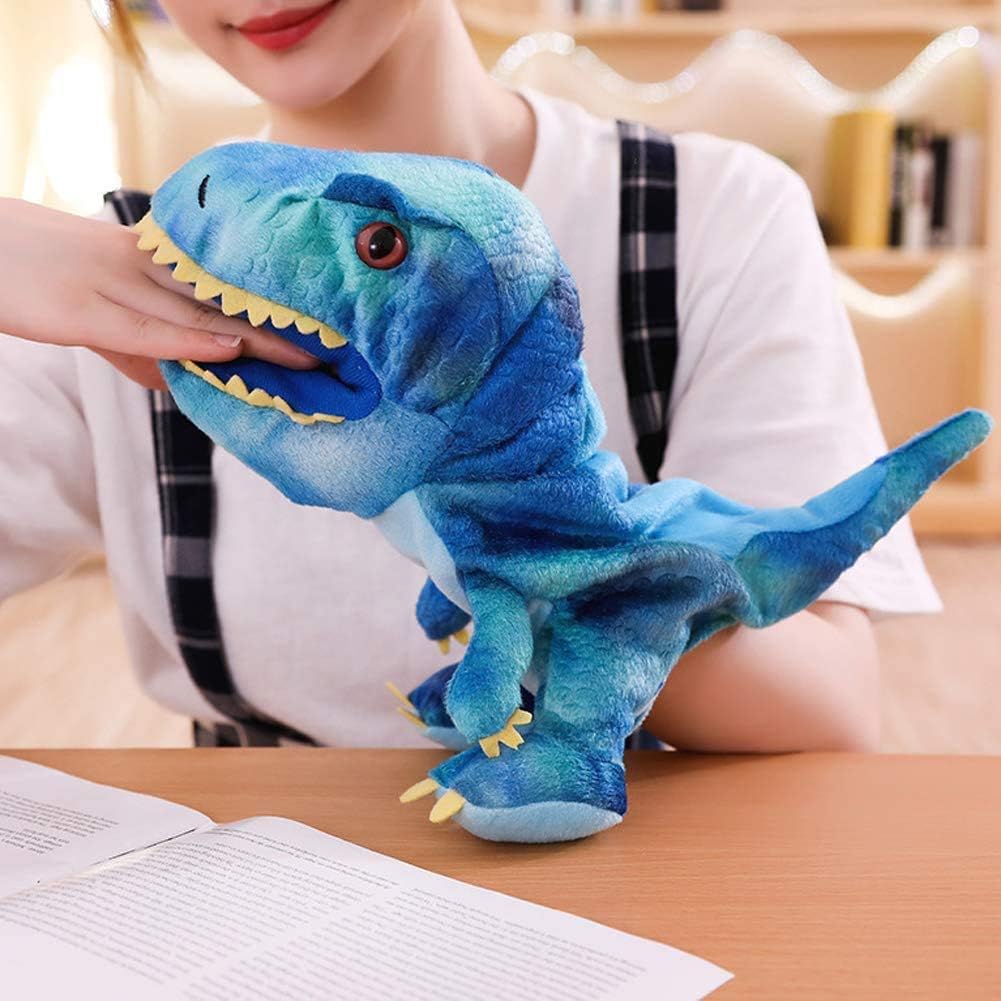 HooYiiok Plush Dinosaur Hand Puppet for Kids 11 Inches