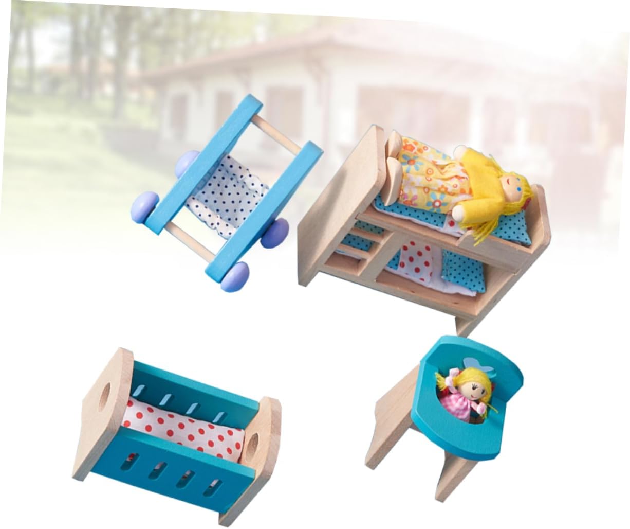 Gogogmee Educational Wooden Mini Furniture Set for Kids