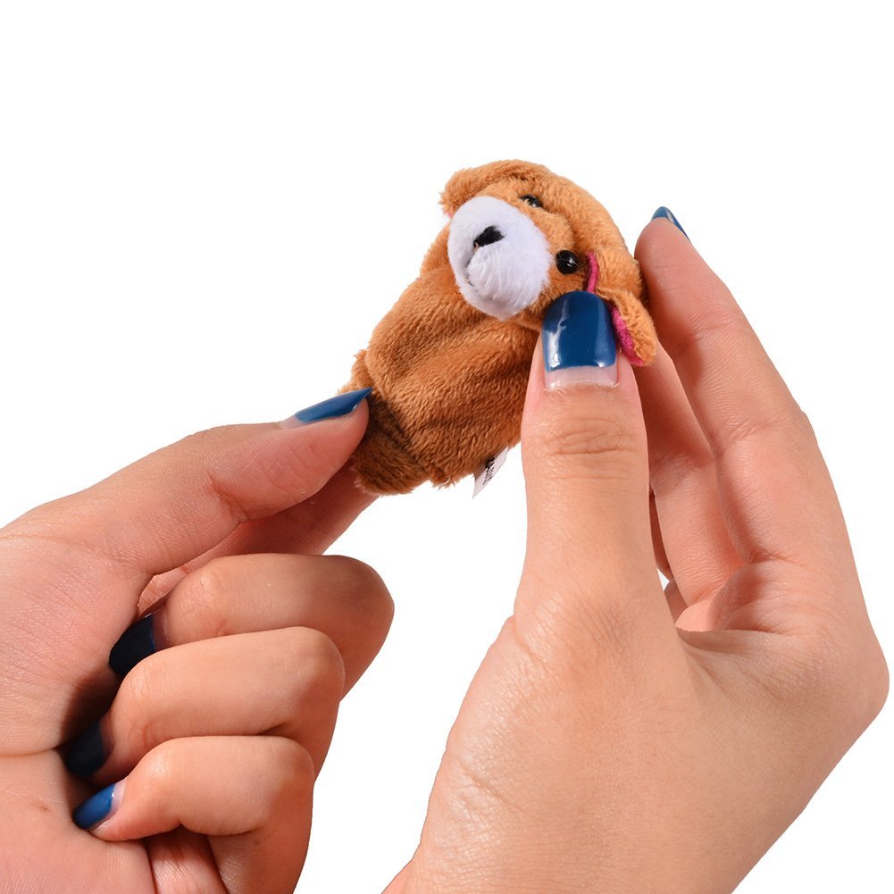 Acekid 10pcs Soft Velvet Animal Finger Puppets for Toddlers