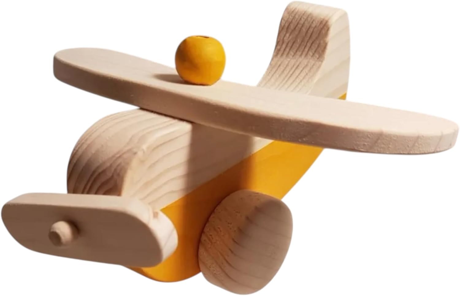 Wooden Airplane Toy for Toddlers Handmade and Safe