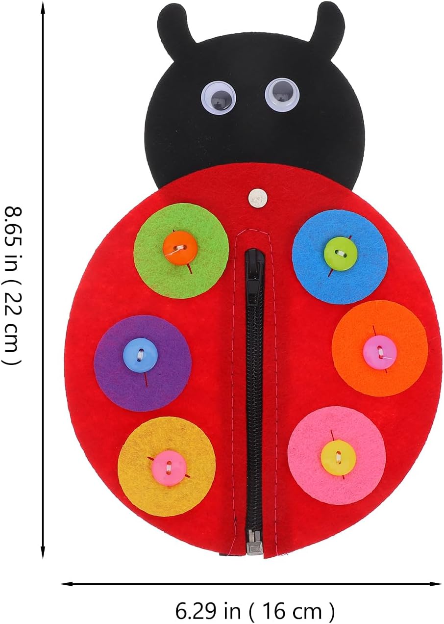 SUPVOX Felt Ladybird Zipper DIY Craft Kit for Kids