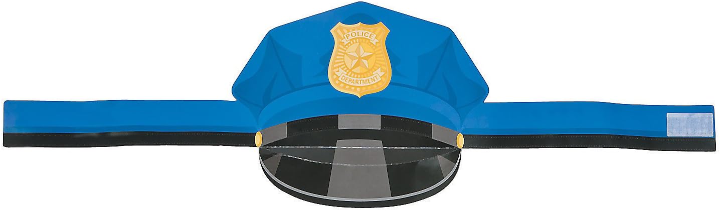 Fun Express Police Hats for Kids Set of 12