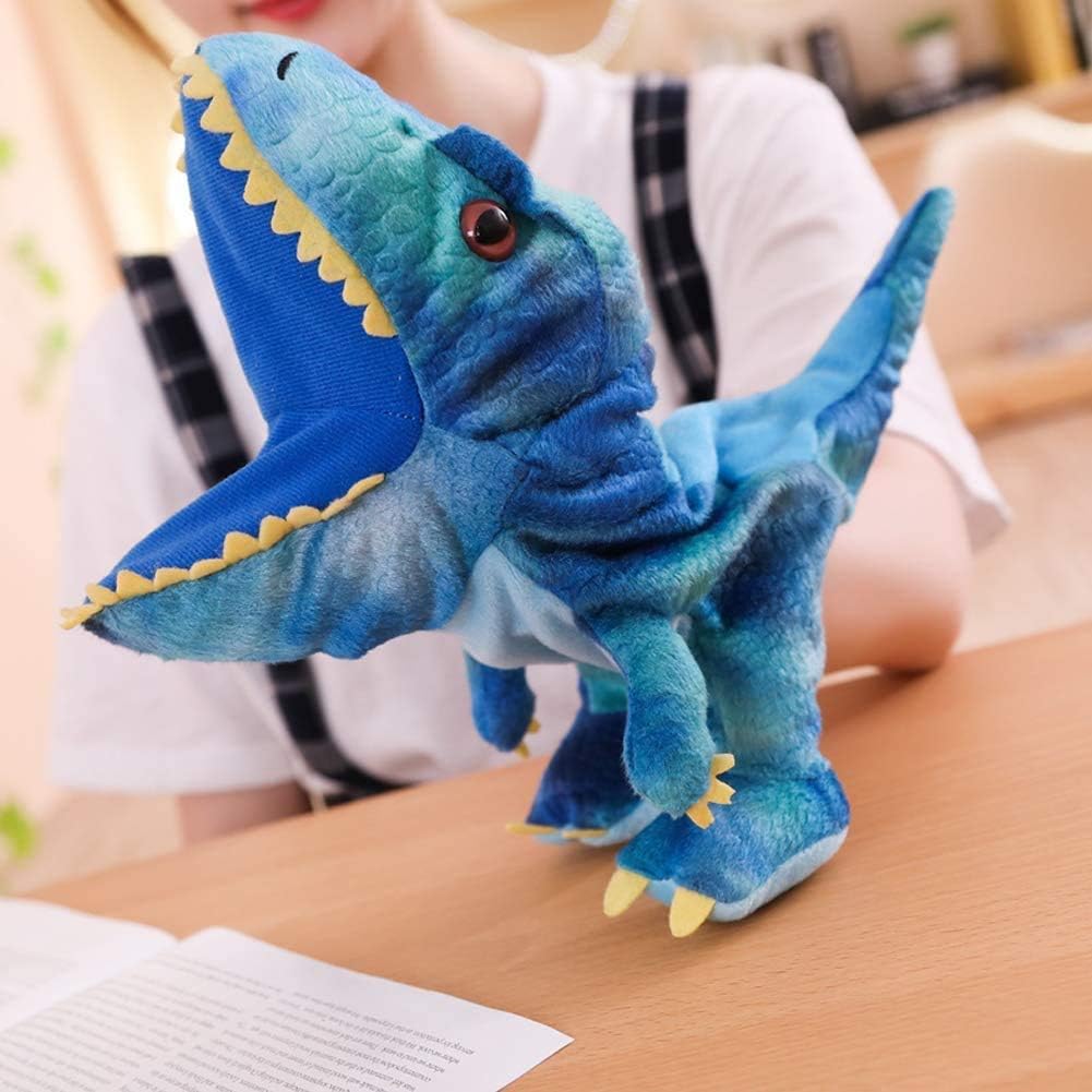 HooYiiok Plush Dinosaur Hand Puppet for Kids 11 Inches