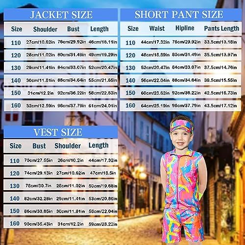 80s Workout Costume for Kids Halloween Cosplay Set